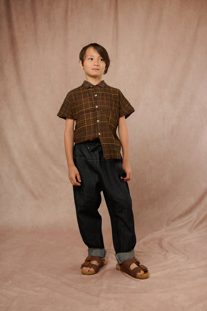 HELLO LUPO　Brooks Trousers - Brown D BROOKS TROUSERS, Blue Denim – Hello Lupo