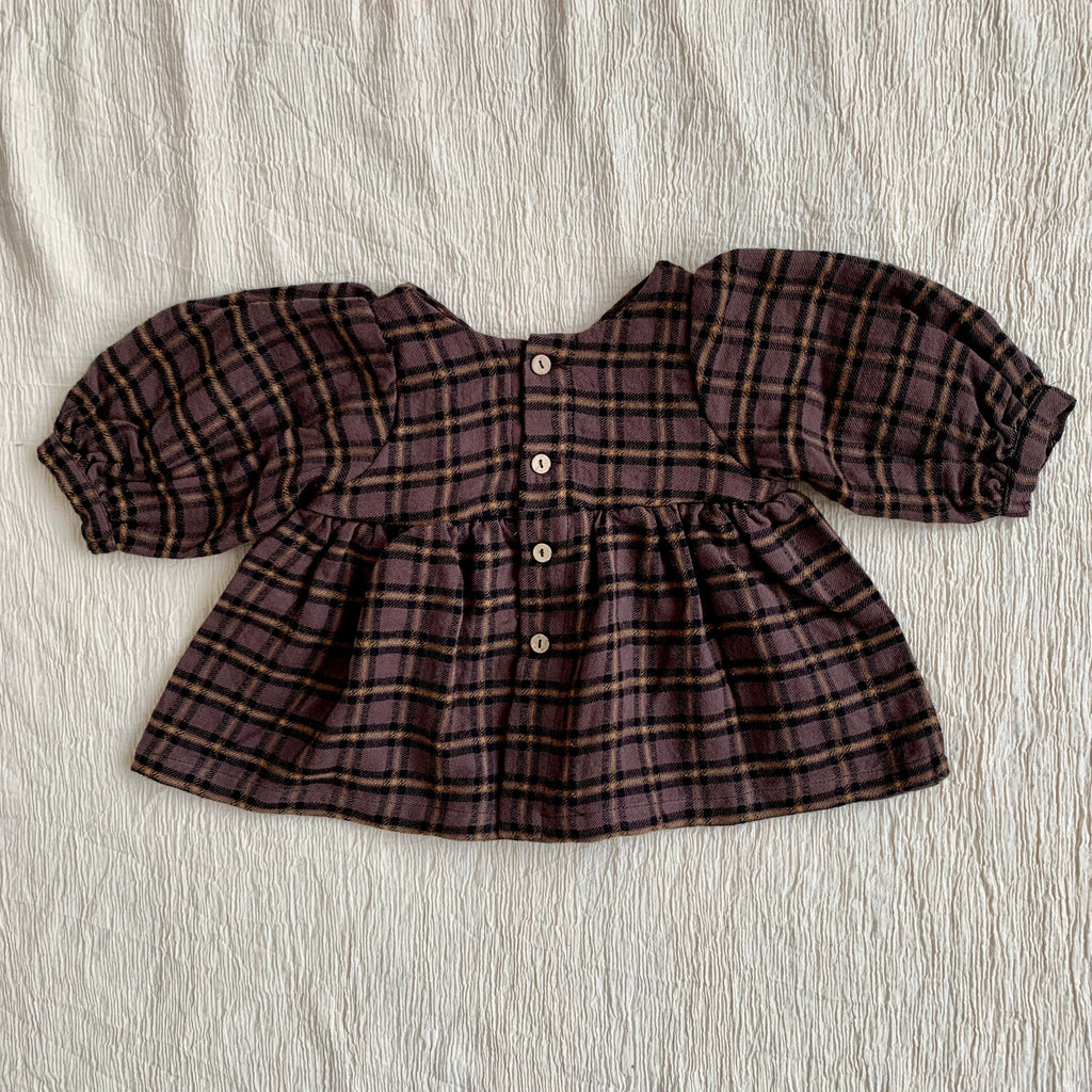 HELLO LUPO poncho 2-3y purple check - 通販 - www ...